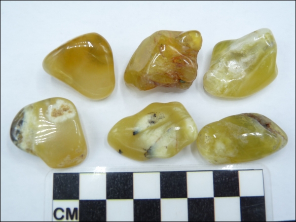 Opaal geel trommelsteen gepolijst middel