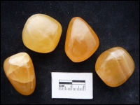 Calcite orange tumblestone polished