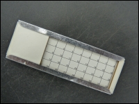 Microfossil slide grid 32 sectors white